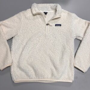Patagonia Los Gatos 1/4 Zip Women’s Pullover Cream White Sweater Fleece Small